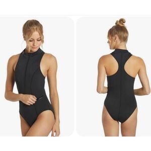 NWT Sporti Active Solid One Piece Zip Front Scuba Swimsuit XL